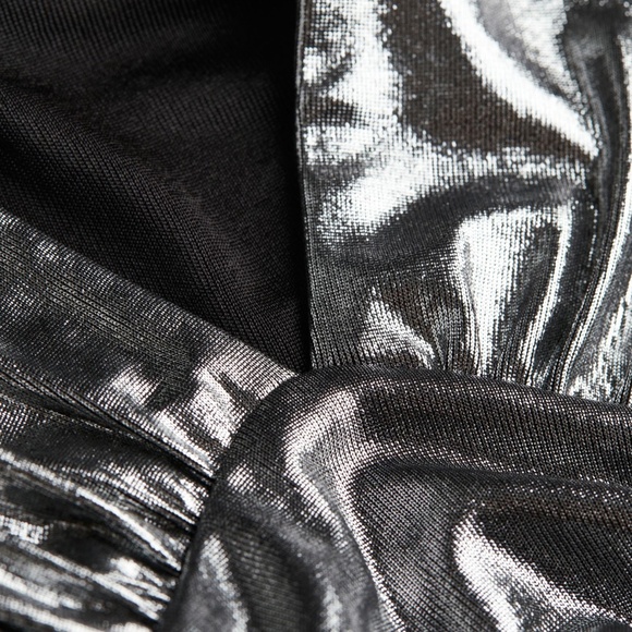 Metalic V-neck bodysuit - Picture 3 of 4